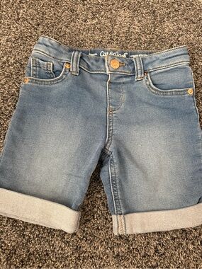 Cat & Jack Light Blue Denim Roll-Cuff Shorts